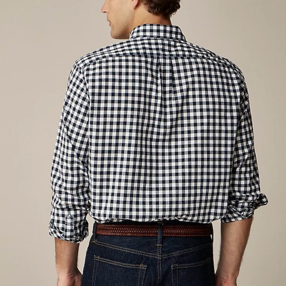 J. Crew Gingham Button Down M - image 2